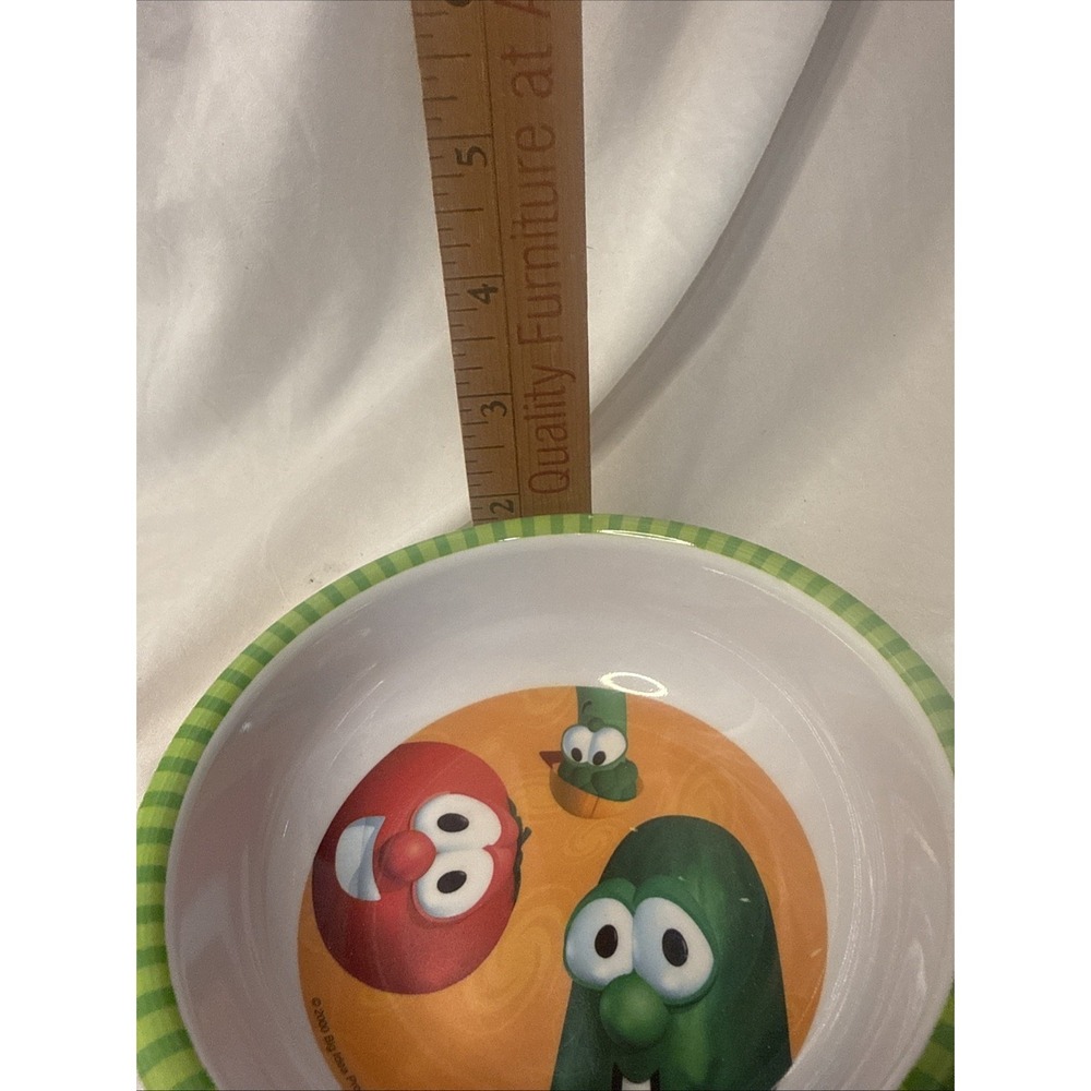 Veggie Tales Plate Zak Designs VTG Washer Safe Bowl 2000 Big Idea Prod Y2K - Picture 6 of 6